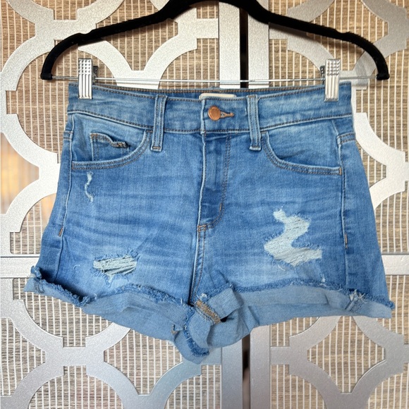 Universal Thread Pants - Denim Blue Women's Distressed Shorts